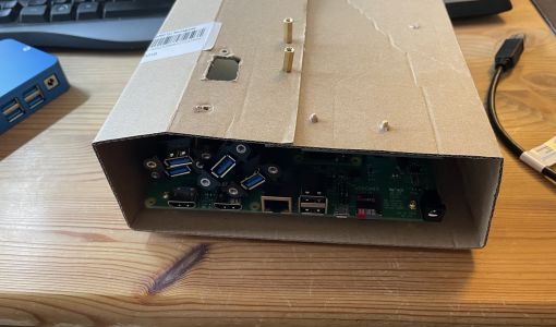 Topansicht Cardbox Prototyp